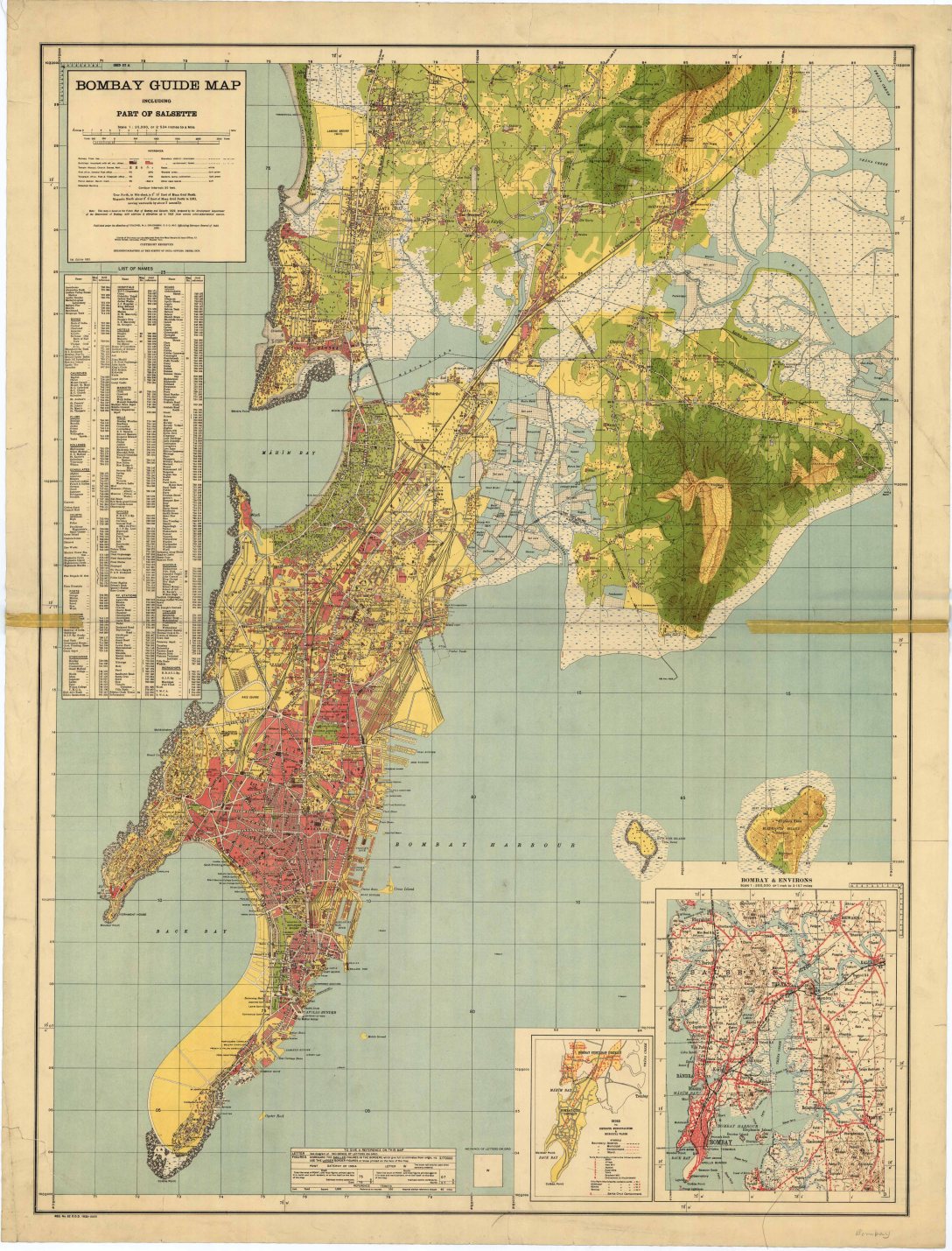 Mumbai map 1933